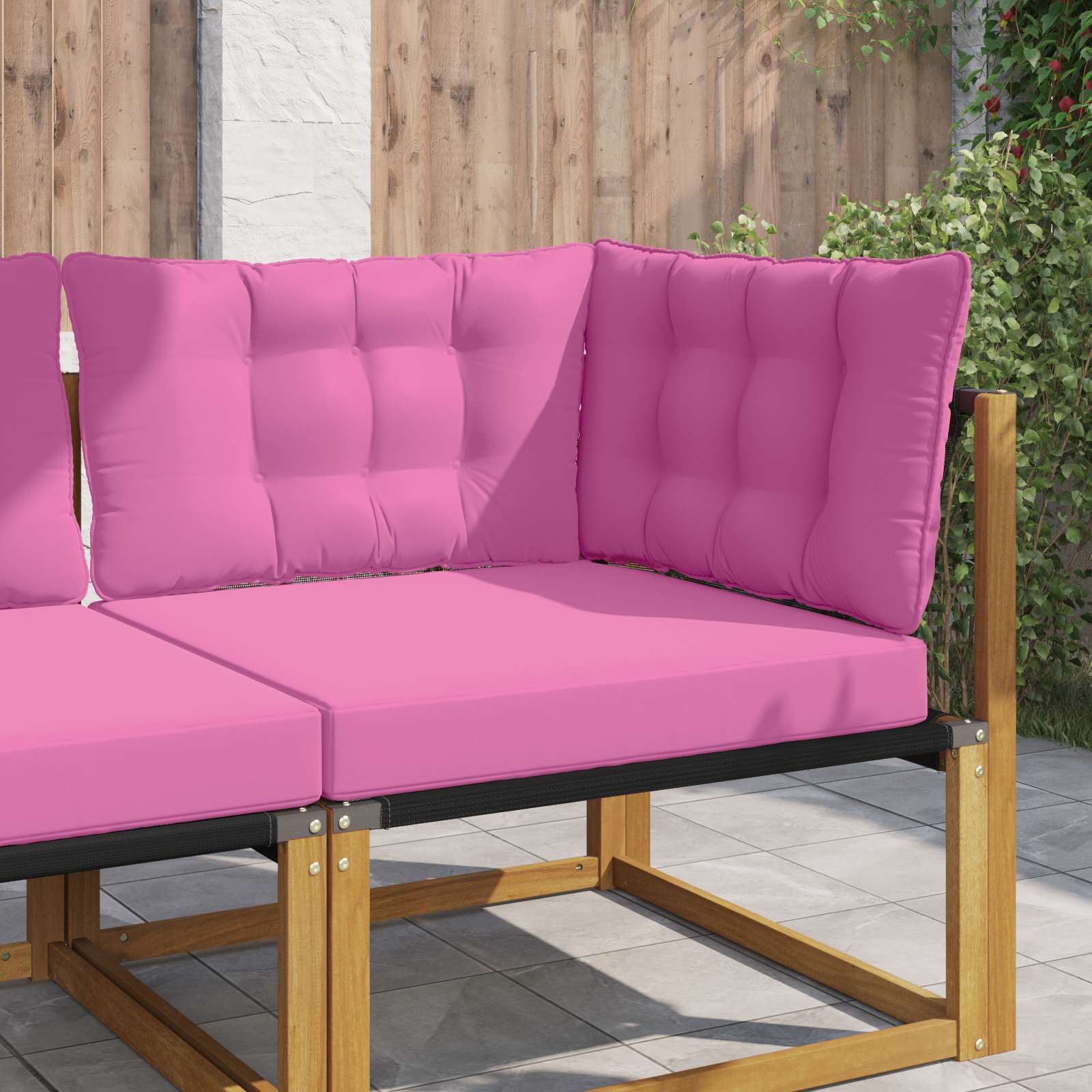 Sofakissen für draußen Polyester Rosa 68,5 x 68,5 cm