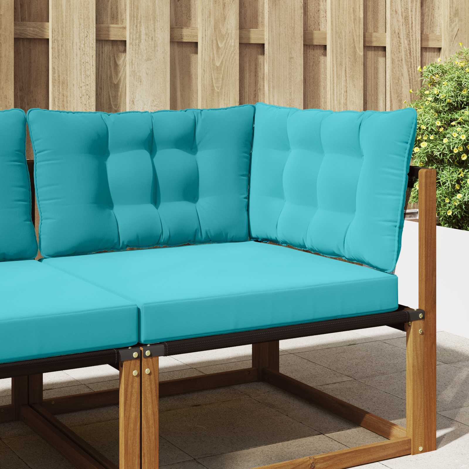 Sofakissen für draußen Polyester Türkis 68,5 x 68,5 cm
