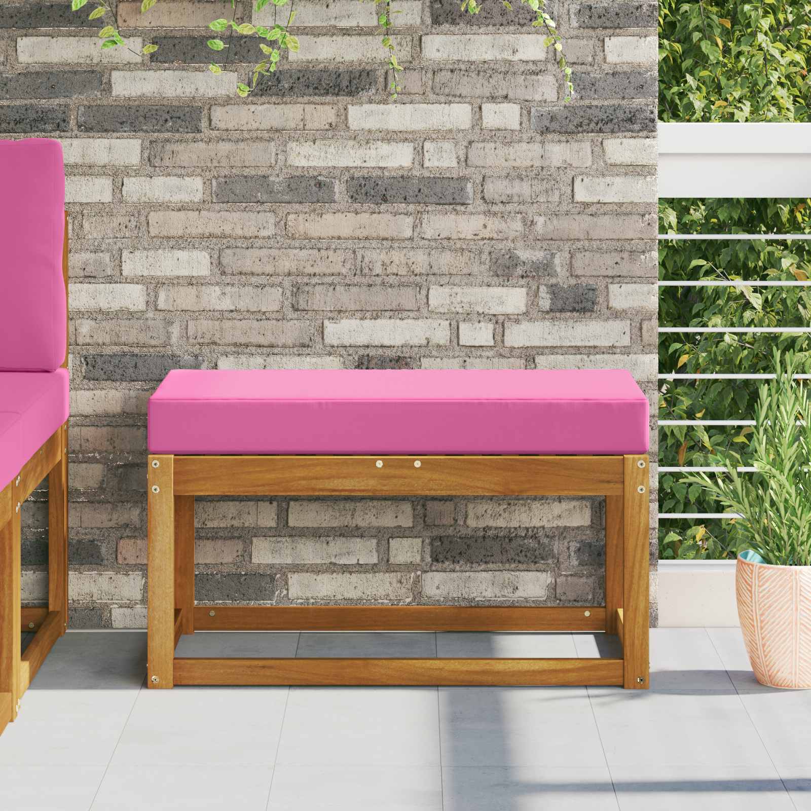 Sitzkissen für Outdoor 100 % Polyester Rosa 80 x 40 x 8 cm