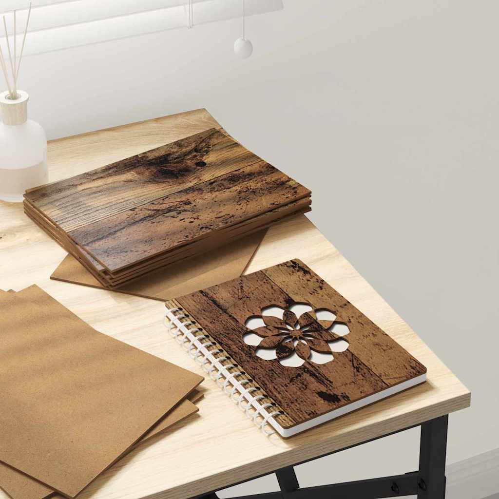 Dekoplatten 150 Stk. Altholz 15 x 21 x 0,27 cm Holzwerkstoff