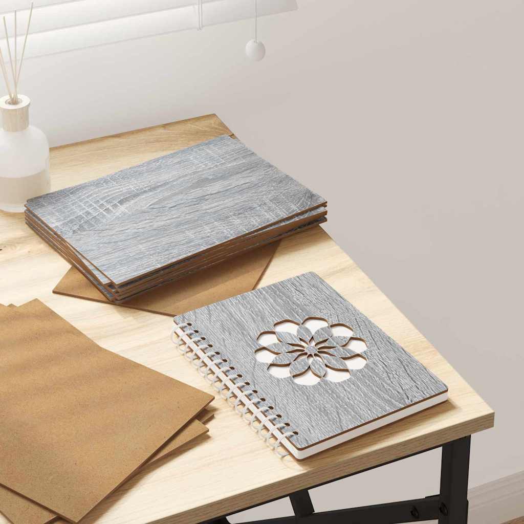 Dekoplatten 12 Stk. Sonoma-Grau 21 x 30 x 0,27 cm Holzwerkstoff
