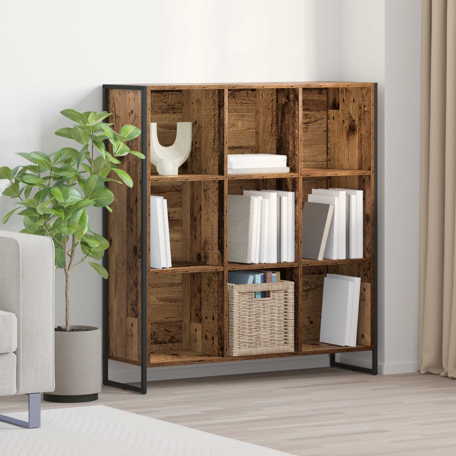 Bücherregal 99,5 x 30 x 108,5 cm Holzwerkstoff Altholz