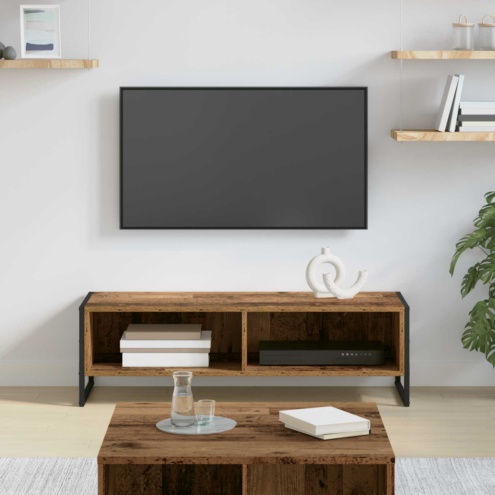 TV-Schränk 100 x 36,5 x 30,5 cm Altholz Holzwerkstoff