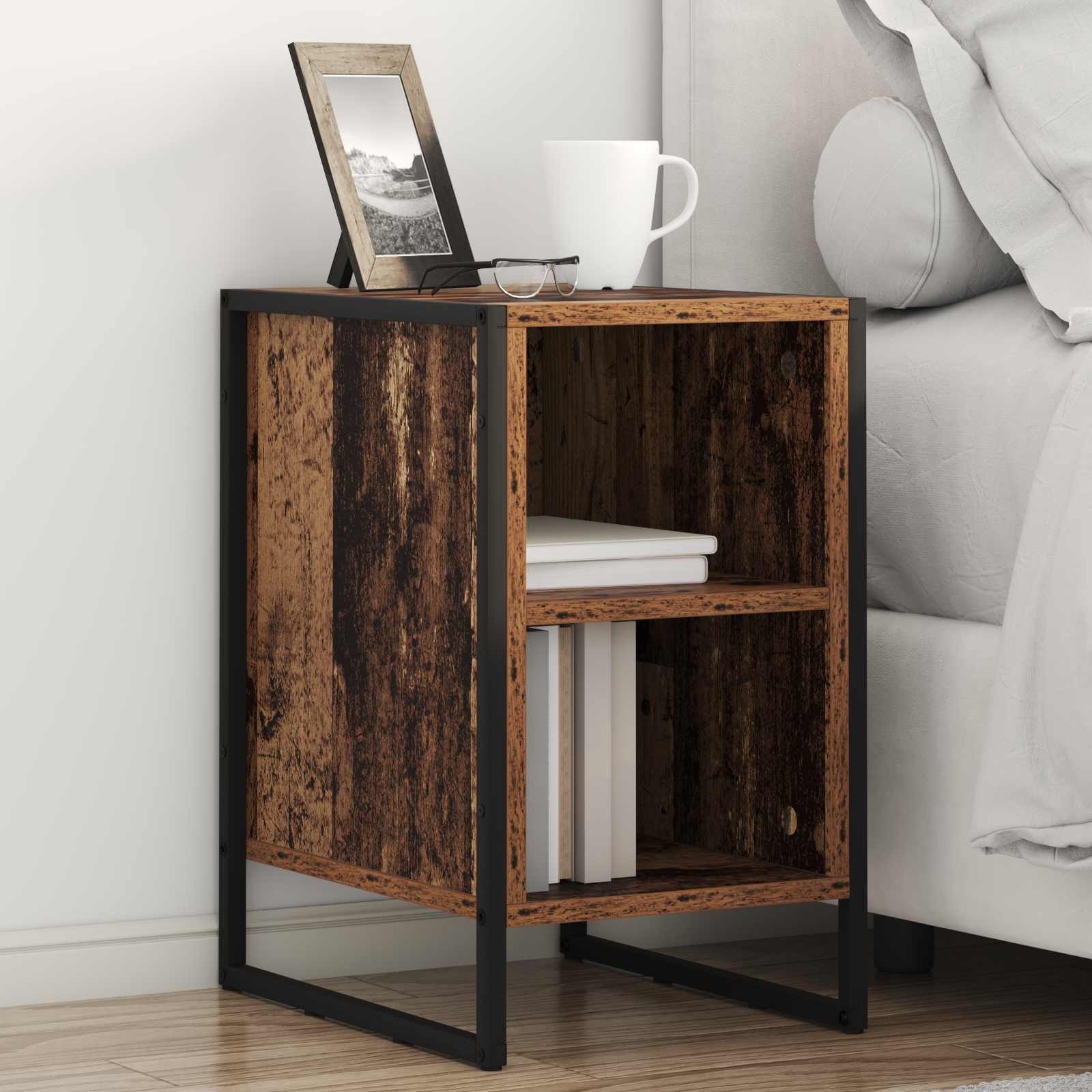 Nachttisch 2 stk. Altholz 39,5 x 30 x 50 cm Holzwerkstoff