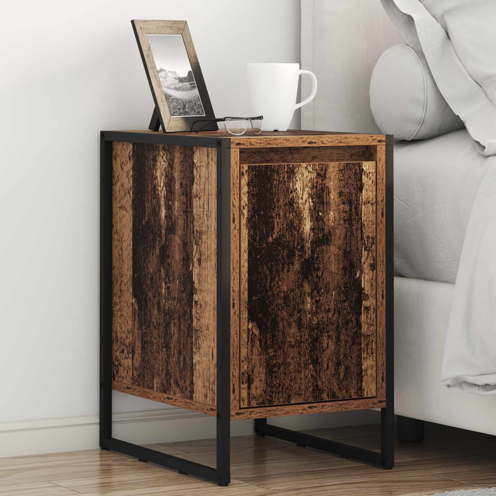 Nachttisch 2 stk. Altholz 39,5 x 30 x 50 cm Holzwerkstoff