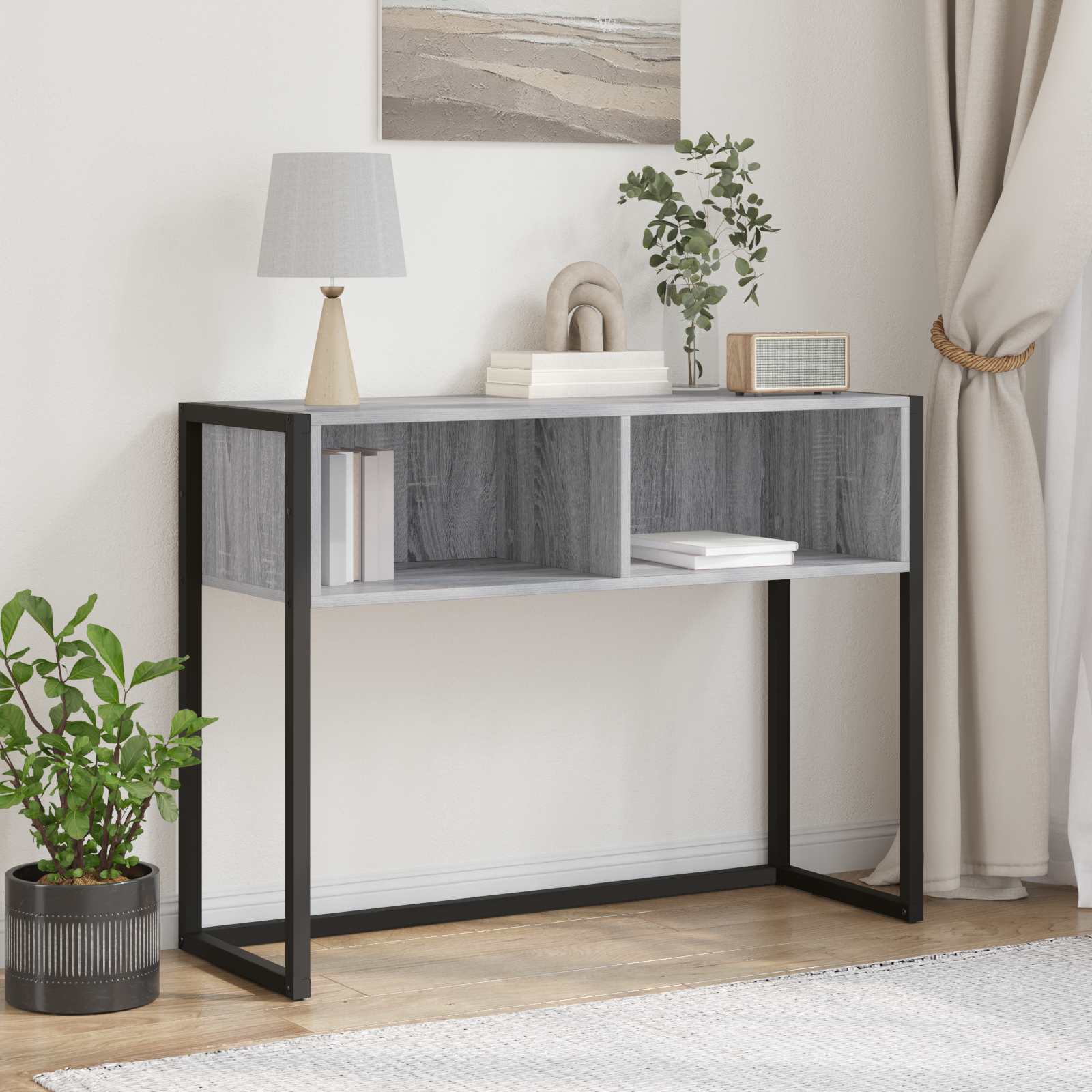 Beistelltisch Graues Sonoma 100 x 36 x 75 cm Holzwerkstoff