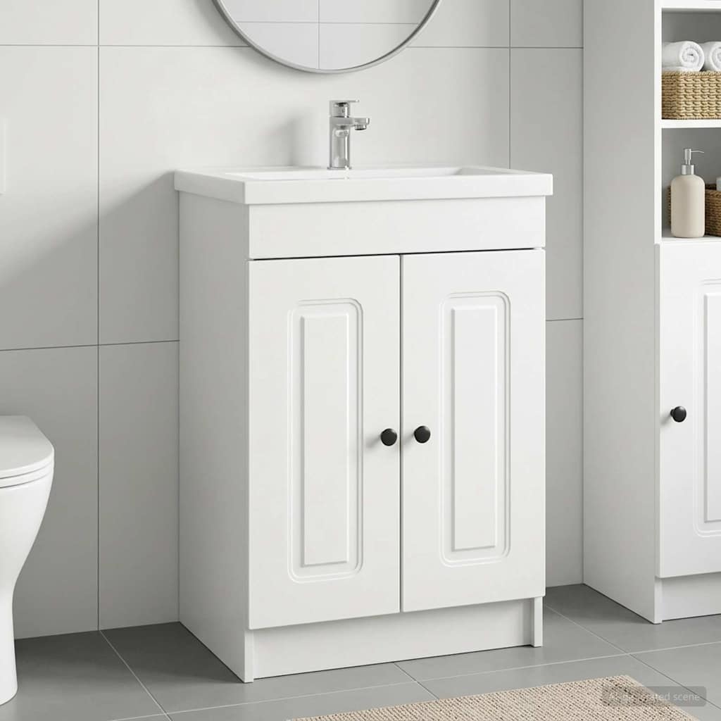 Unter dem Waschbecken Badschrank Weiß 78,5 x 37,5 x 81 cm