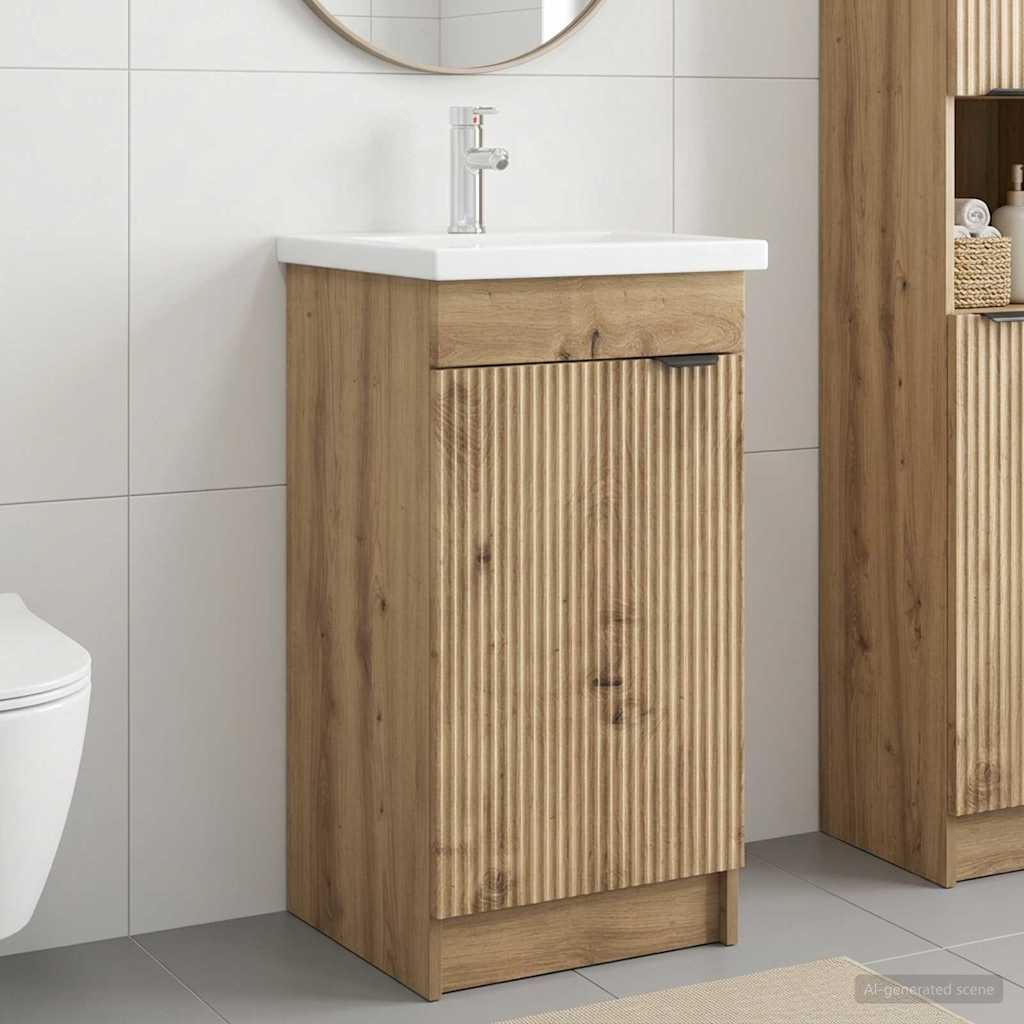 Badezimmerschrank mit Waschbecken Artisan-Eiche