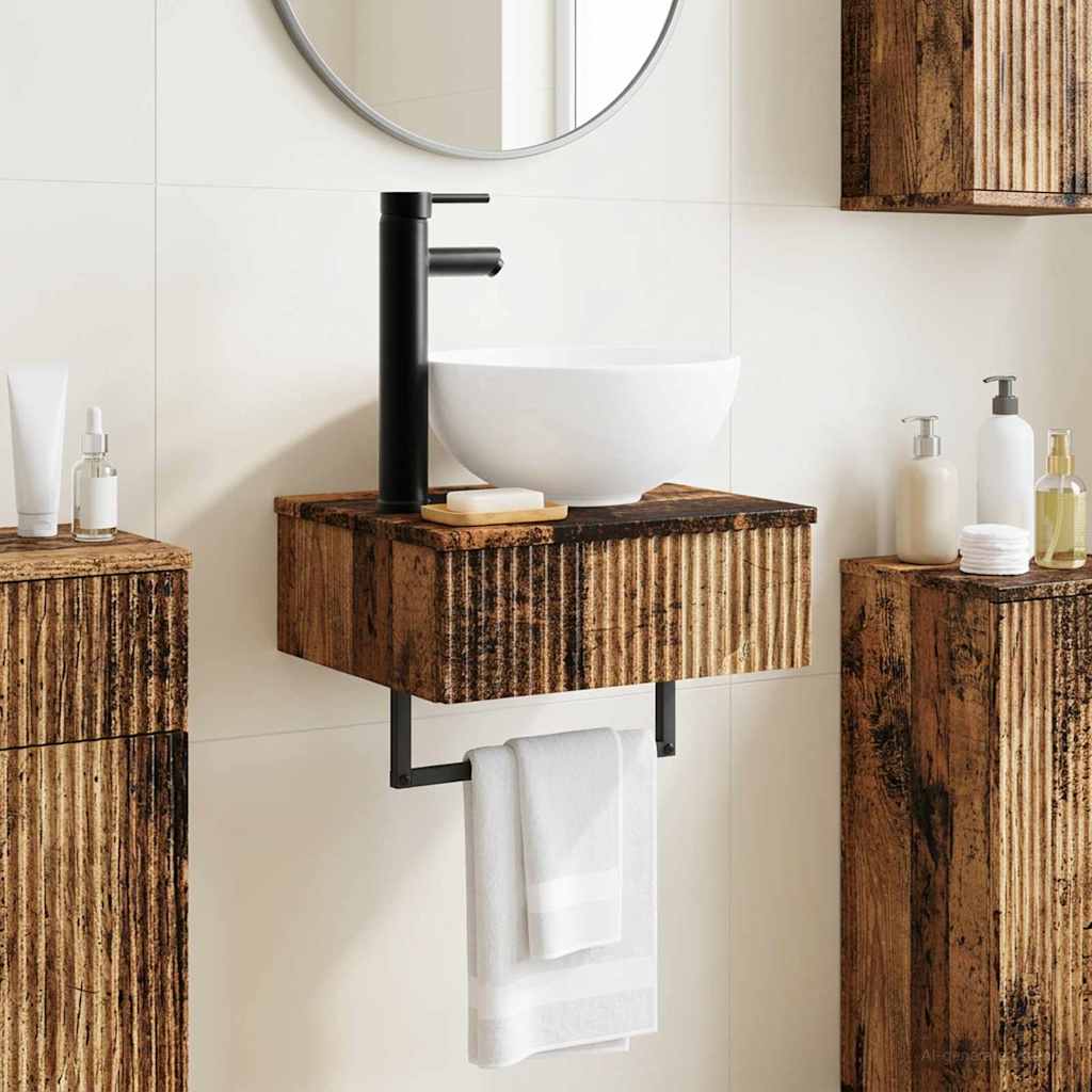 Wandmontiertes Waschbecken Altholz 40 x 35 x 39 cm
