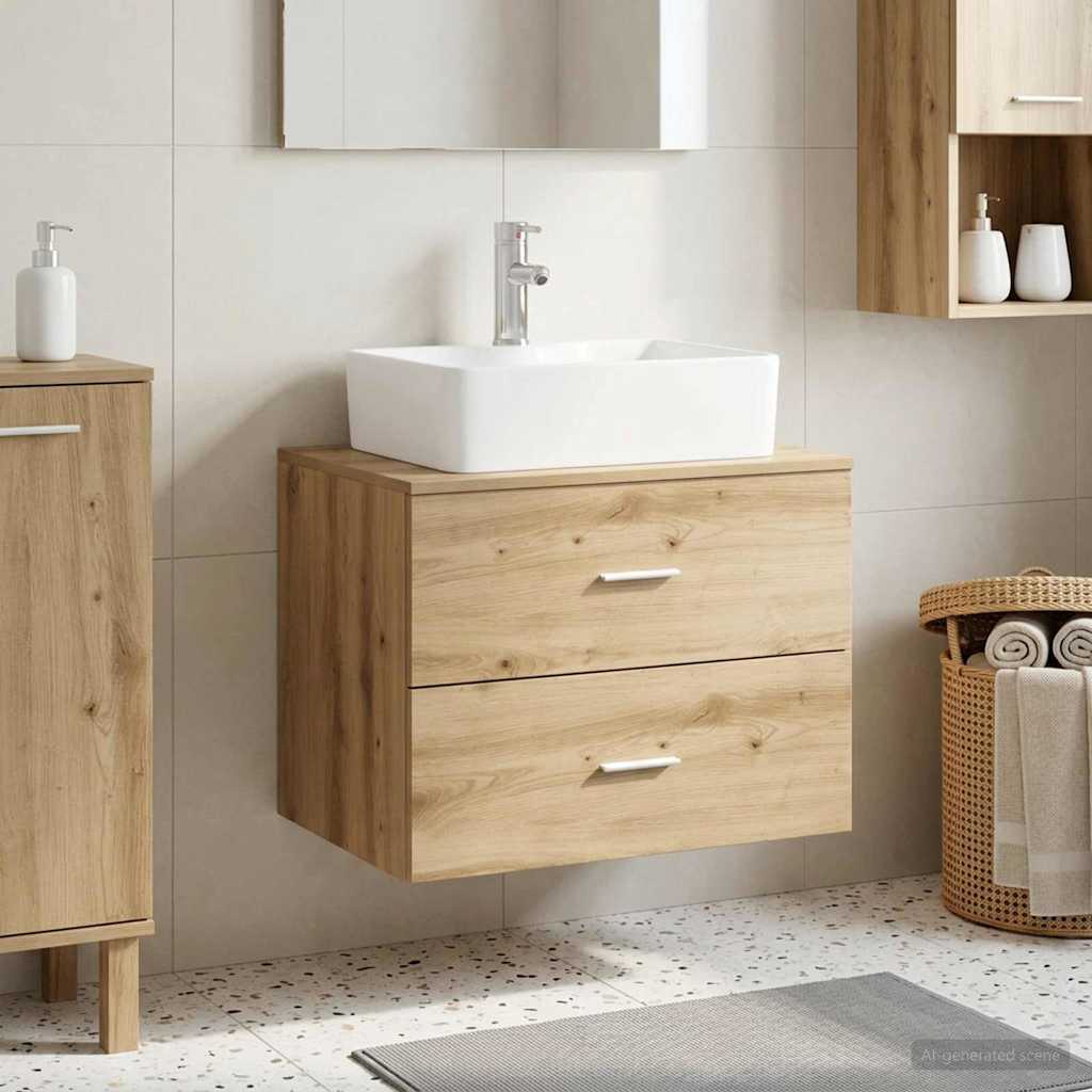 Wandaufbewahrung Badezimmer Artisan-Eiche 62,5 x 44,5 x 50 cm