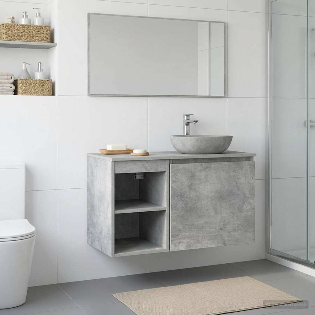Badezimmerschrank Inzwischen Betongrau 30 x 35 x 50 cm