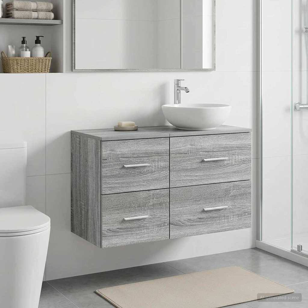 Badezimmerschrank Inzwischen Grau Sonoma 30 x 35 x 50 cm