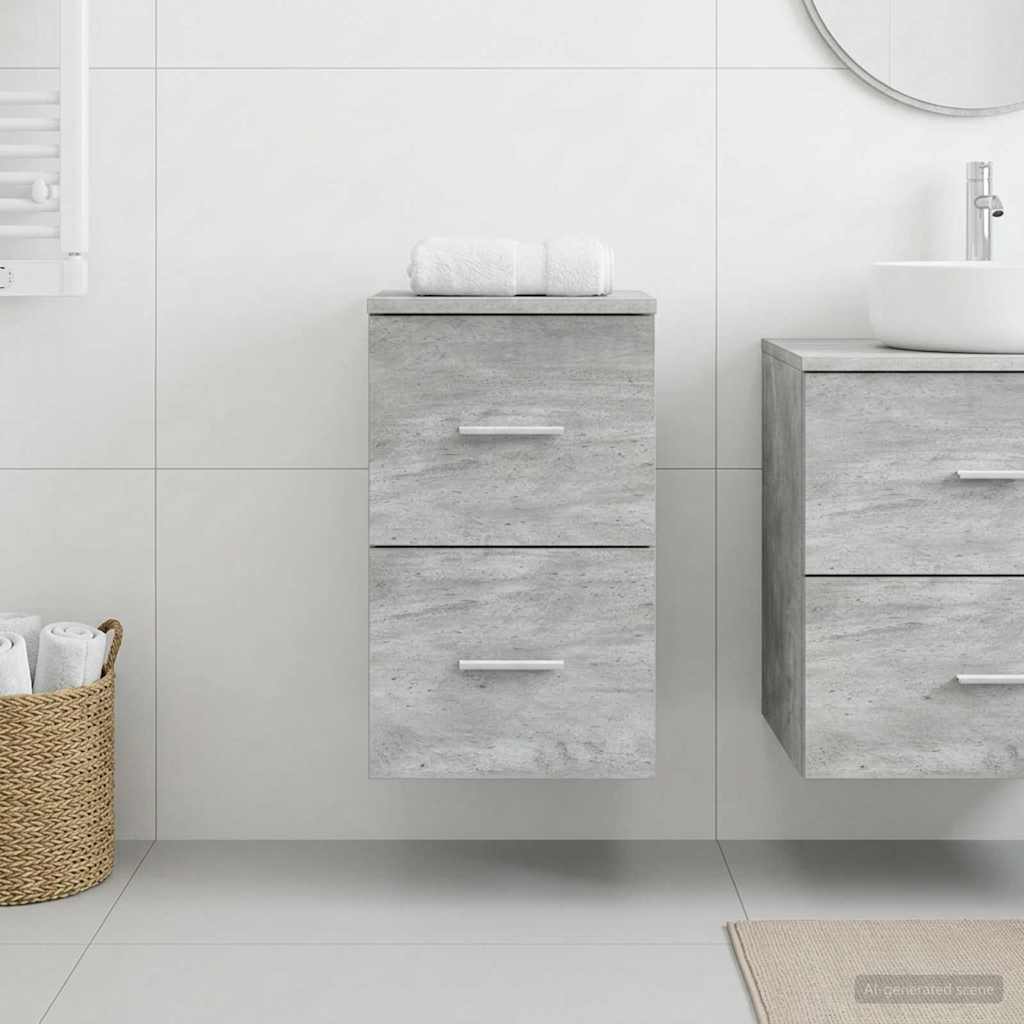 Badezimmerschrank Inzwischen Betongrau 30 x 41 x 50 cm