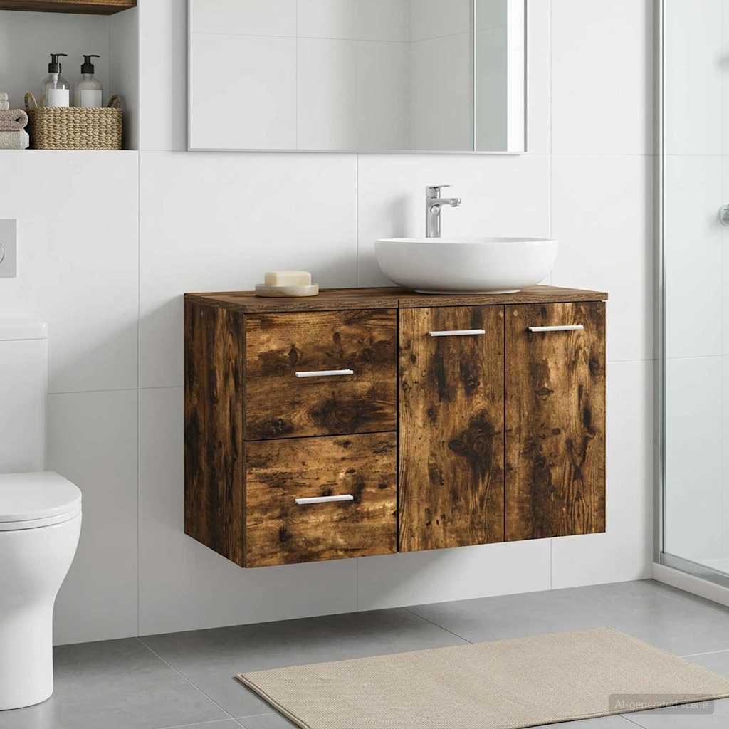 Badezimmerschrank Inzwischen Geräucherte Eiche 30 x 41 x 50 cm