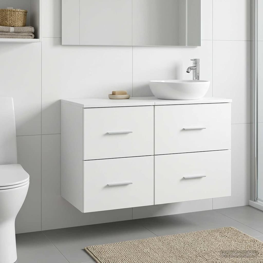 Badezimmerschrank Inzwischen Weiß 30 x 44,5 x 50 cm
