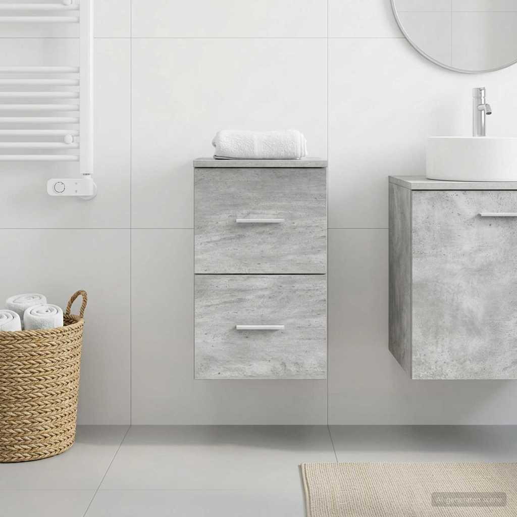Badezimmerschrank Inzwischen Betongrau 30 x 44,5 x 50 cm