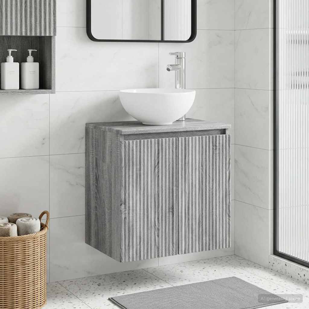 Wandmontierte Waschtisch Sonoma-Grau 49,5 x 41 x 64,5 cm