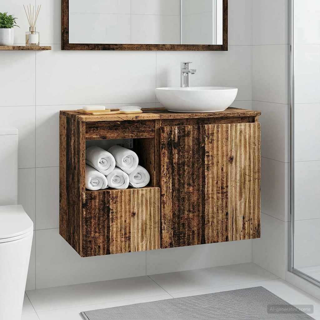 Badezimmerschrank Altholz 30 x 41 x 50 cm Holzwerkstoff