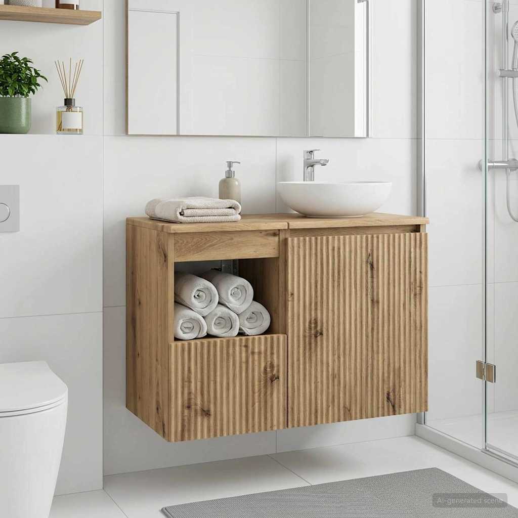 Badezimmerschrank Artisan-Eiche 30 x 44,5 x 50 cm Holzwerkstoff