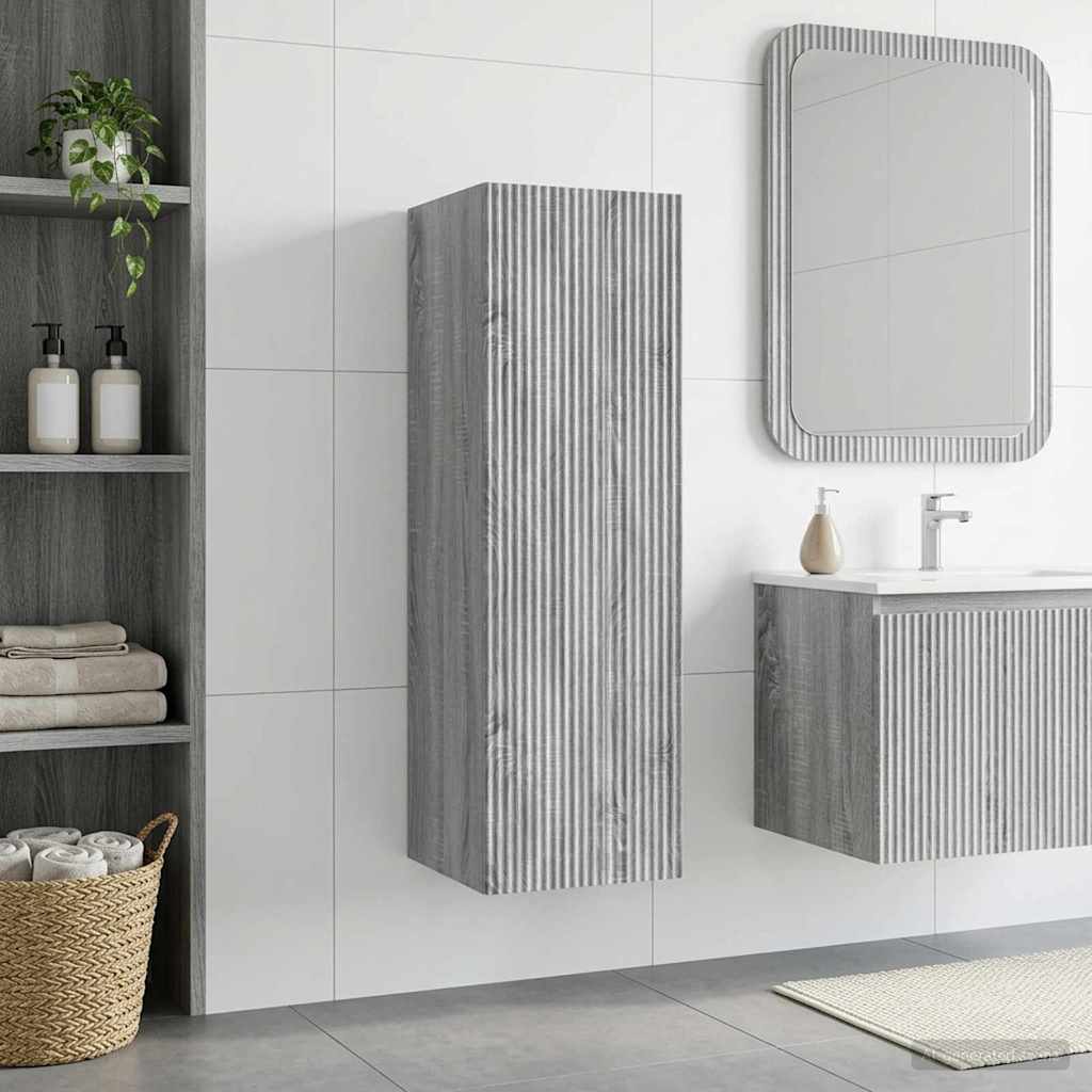 Wandmontierter Badezimmerschrank Grau Sonoma 33 x 34,5 x 60 cm