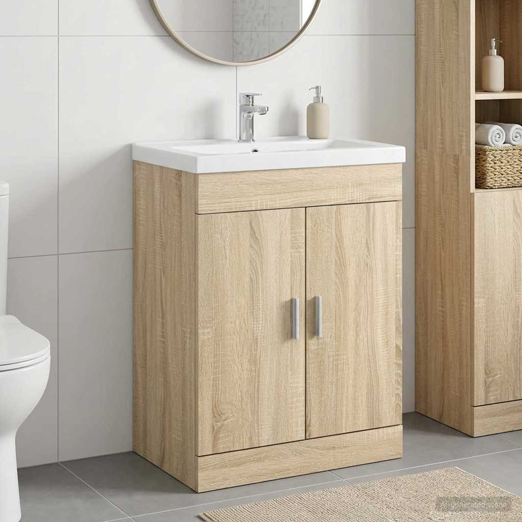 Badunterschrank Sonoma-Eiche 78,5 x 37,5 x 81 cm Holzwerkstoff