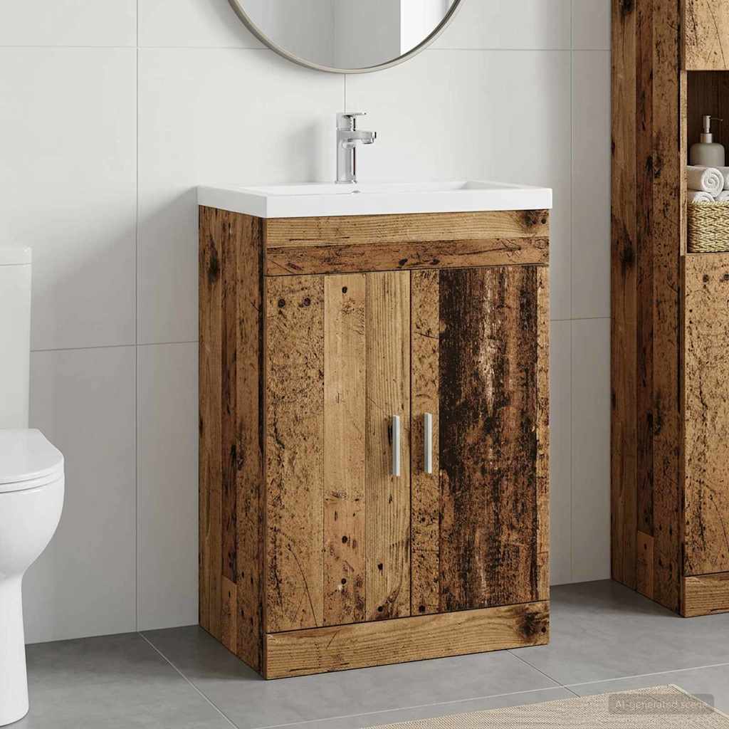 Badunterschrank Altholz 78,5 x 37,5 x 81 cm Holzwerkstoff