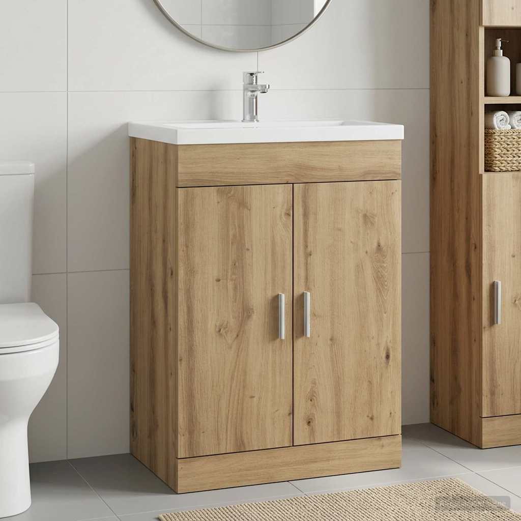 Badunterschrank Artisan-Eiche 78,5 x 37,5 x 81 cm Holzwerkstoff