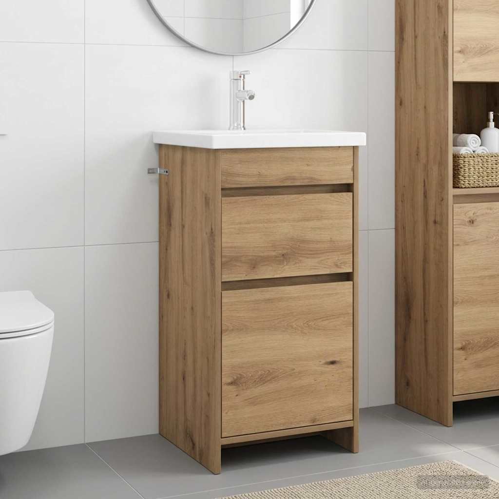 Badezimmerschrank mit Waschbecken Artisan-Eiche