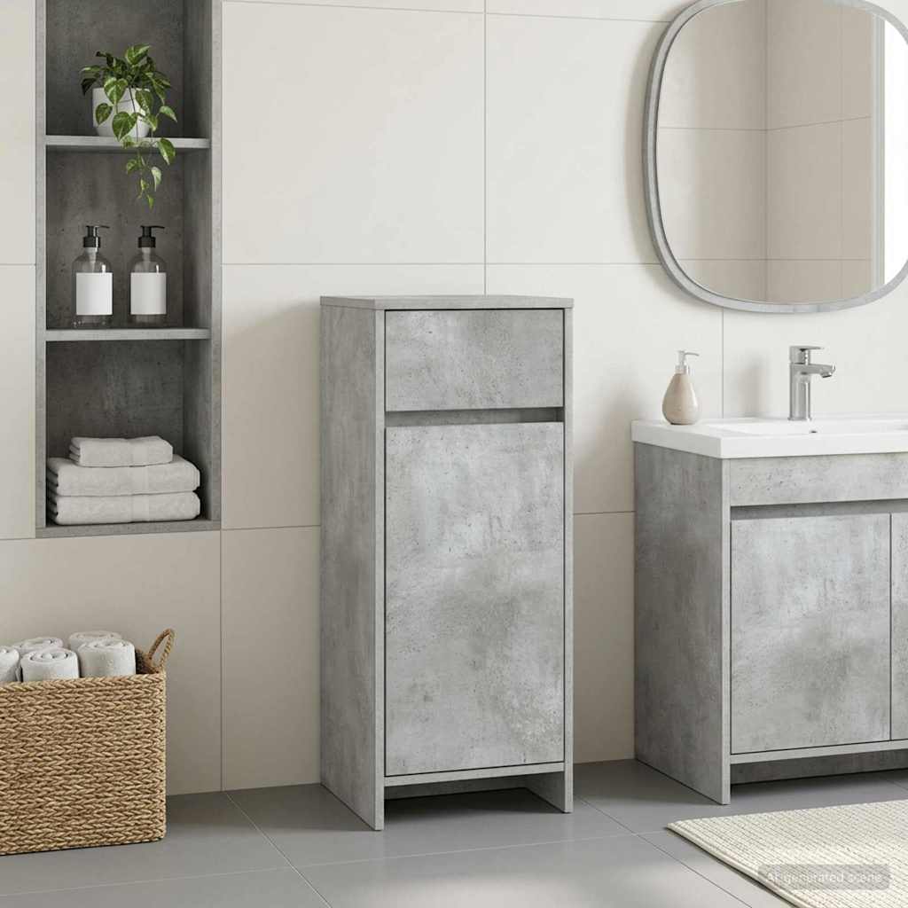 Badezimmerschrank Betongrau 35 x 36,5 x 85 cm Holzwerkstoff