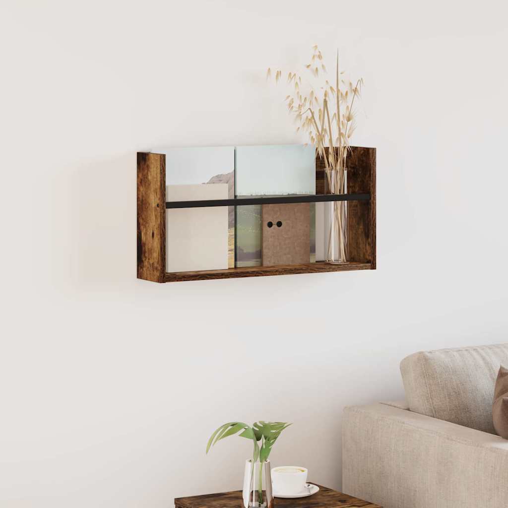 Magazinregal Räuchereiche 60 x 12 x 30 cm Holzwerkstoff