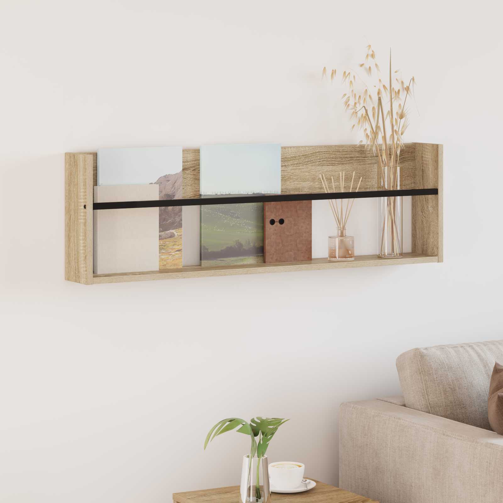 Magazinregal Sonoma-Eiche 100 x 12 x 30 cm Holzwerkstoff