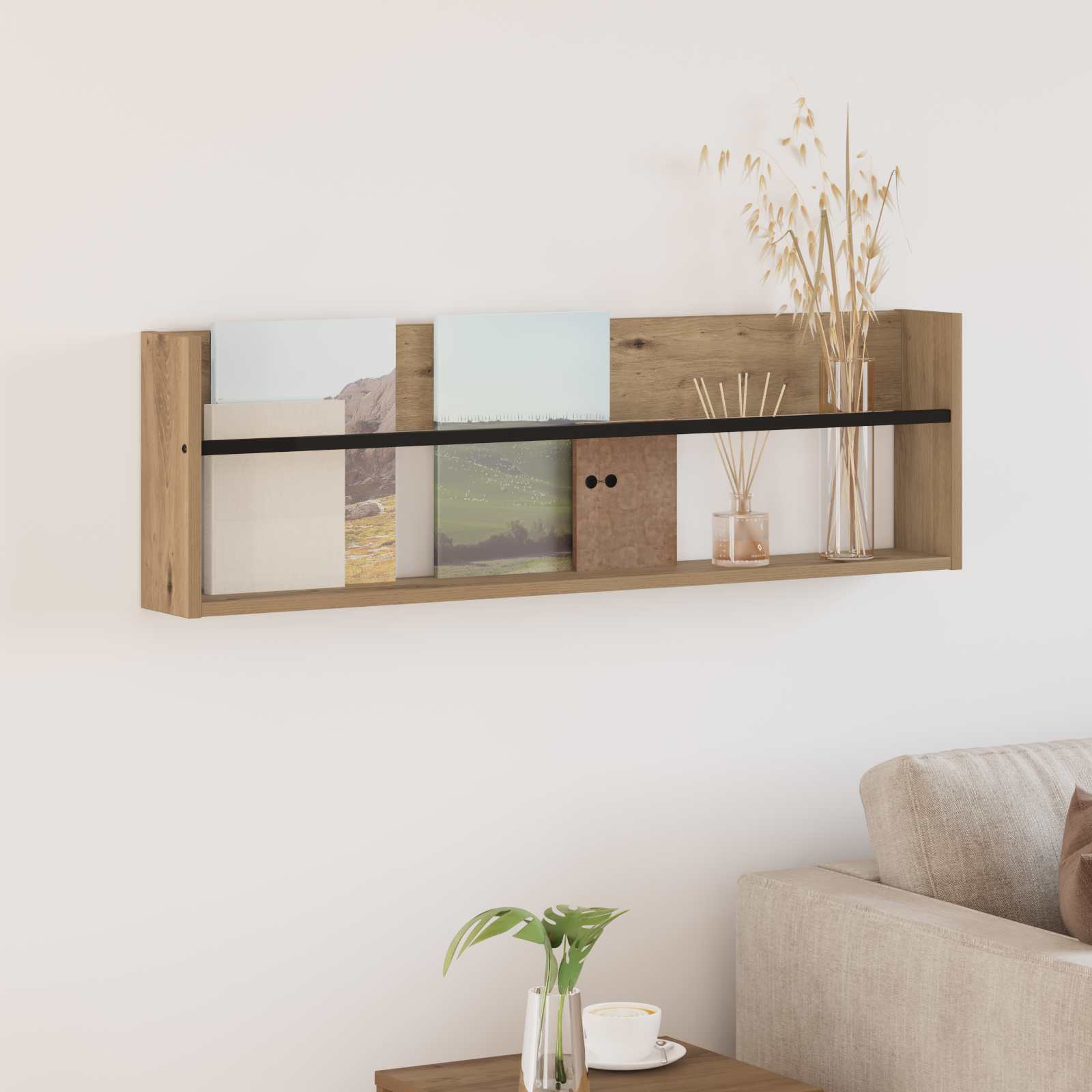 Magazinregal Artisan-Eiche 100 x 12 x 30 cm Holzwerkstoff