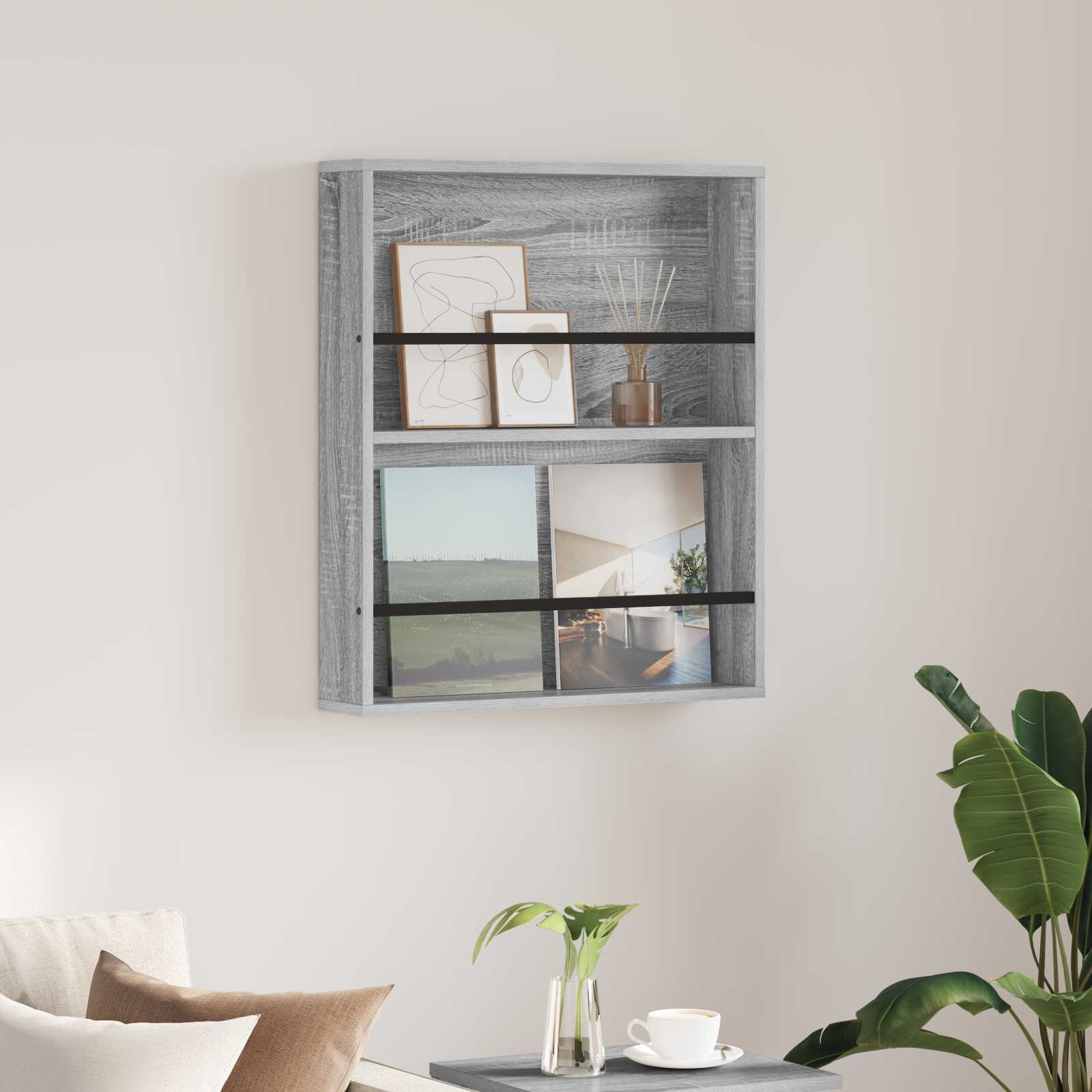Magazinregal Graues Sonoma 60 x 12 x 70 cm Holzwerkstoff