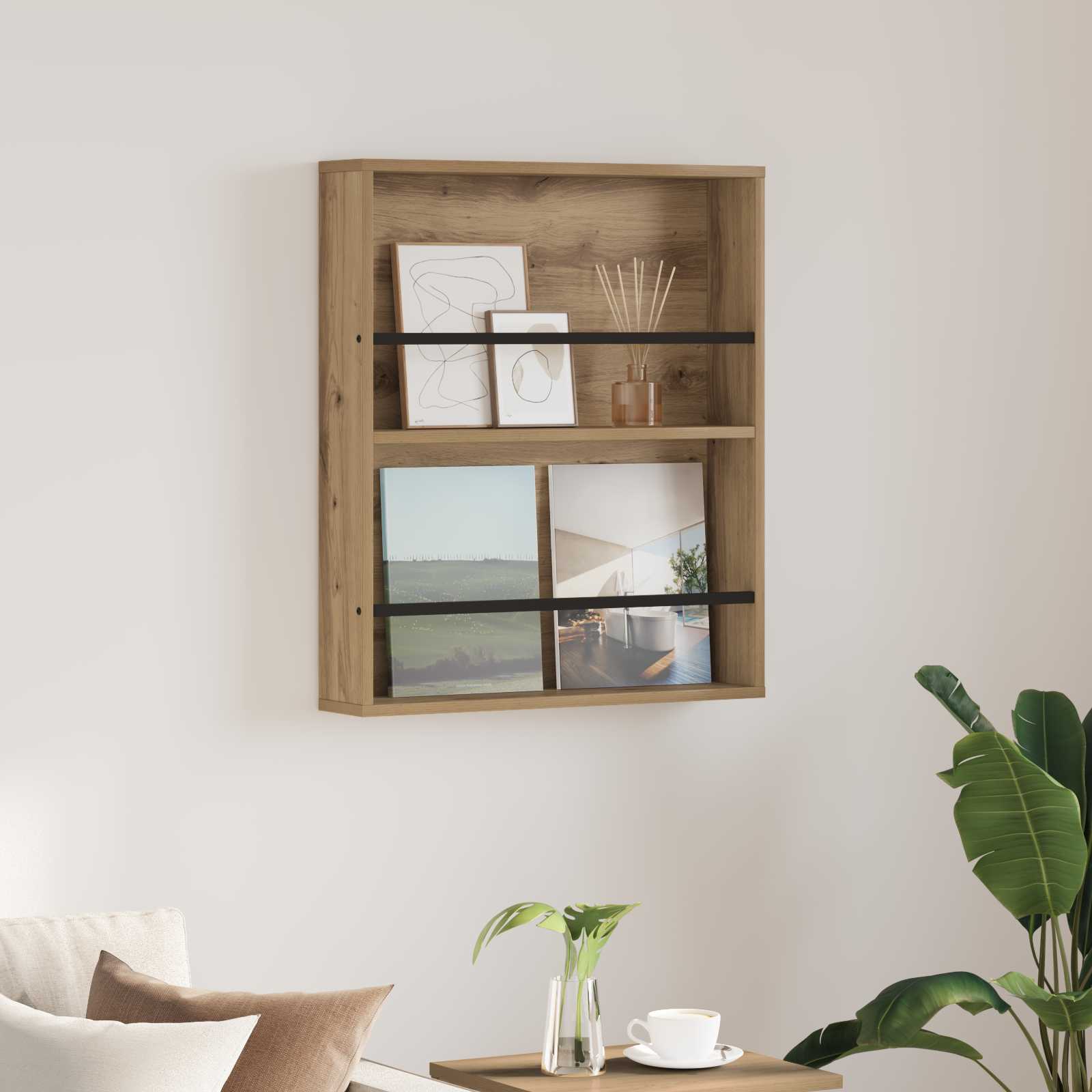 Magazinregal Artisan-Eiche 60 x 12 x 70 cm Holzwerkstoff