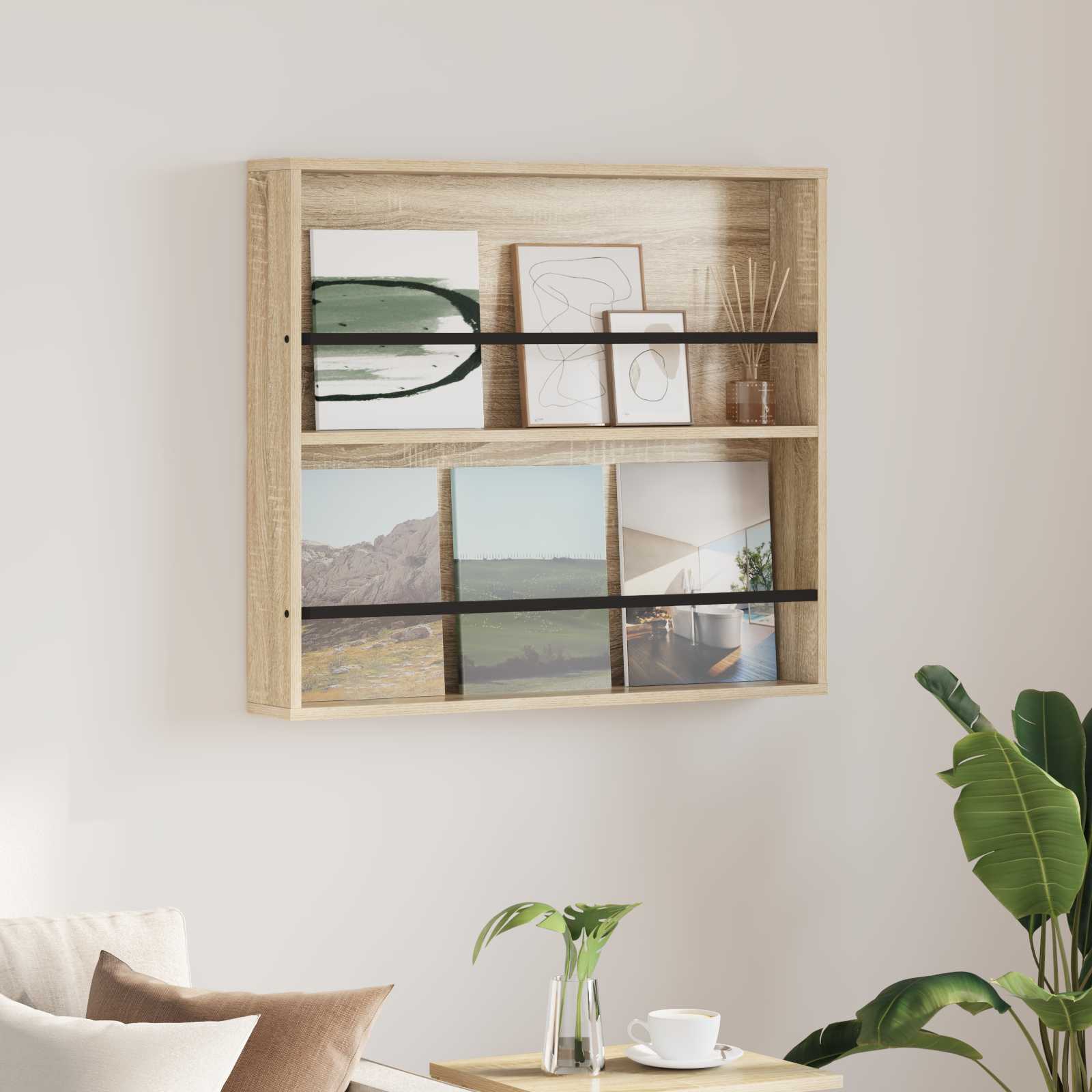 Magazinregal Sonoma-Eiche 80 x 12 x 70 cm Holzwerkstoff