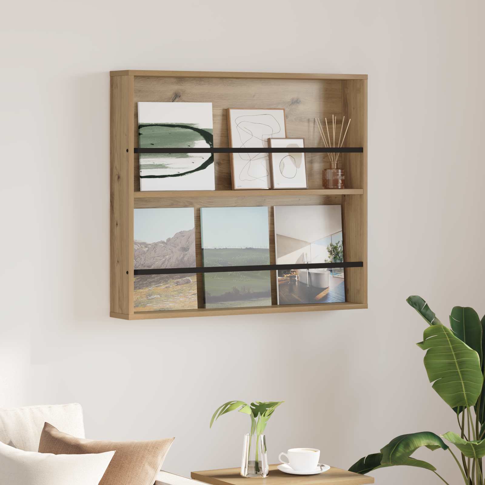 Magazinregal Artisan-Eiche 80 x 12 x 70 cm Holzwerkstoff