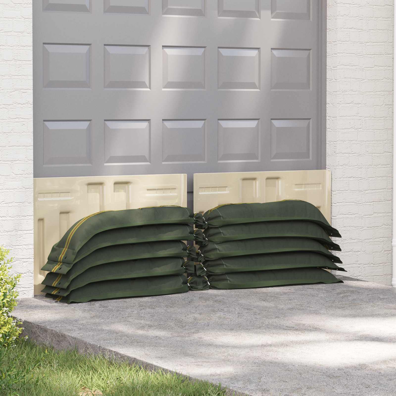 Sandsäcke 100 stk. Dunkelgrün 100 x 25 cm HDPE
