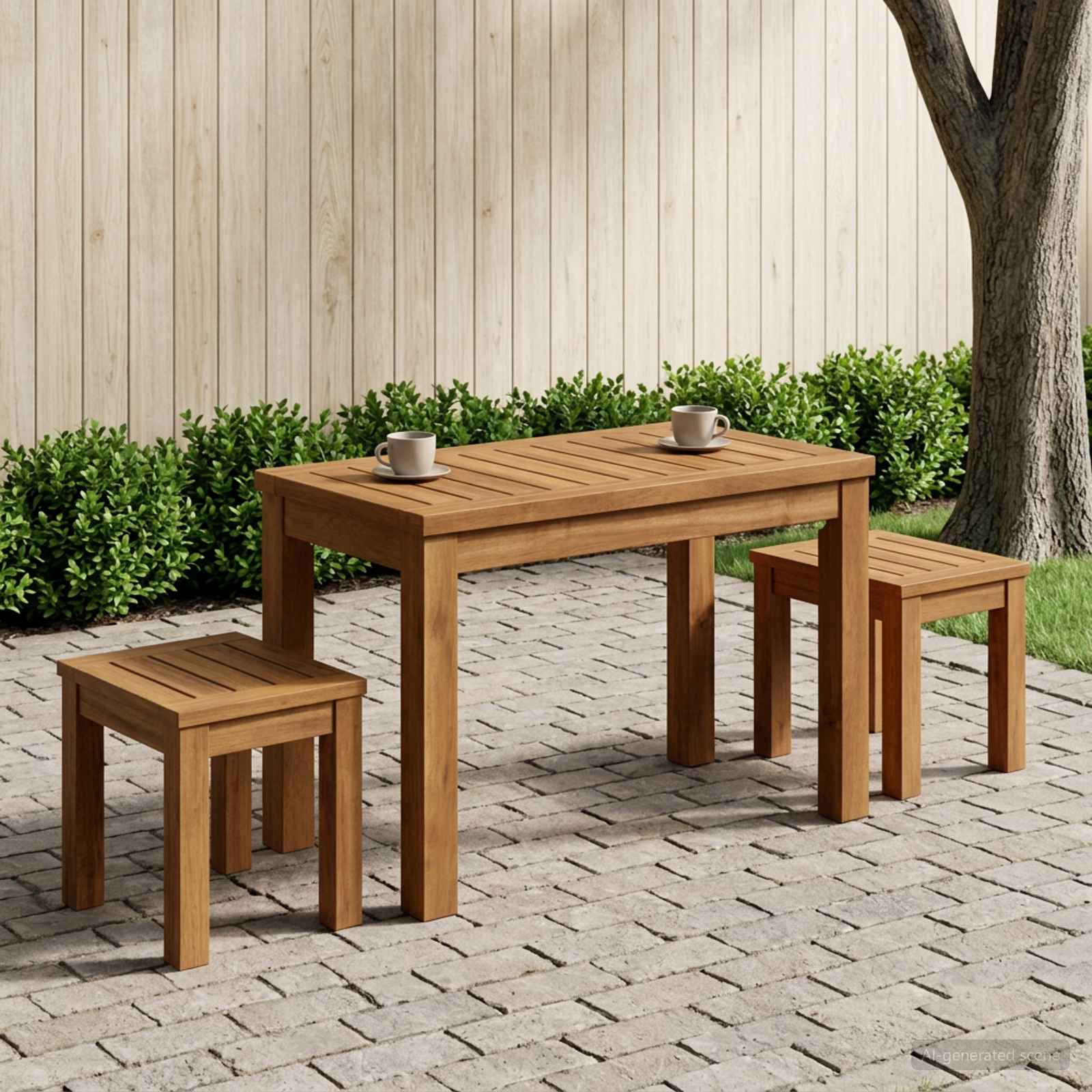 Couchtisch Natur 60,5 x 30 x 36 cm Massivholz Akazie