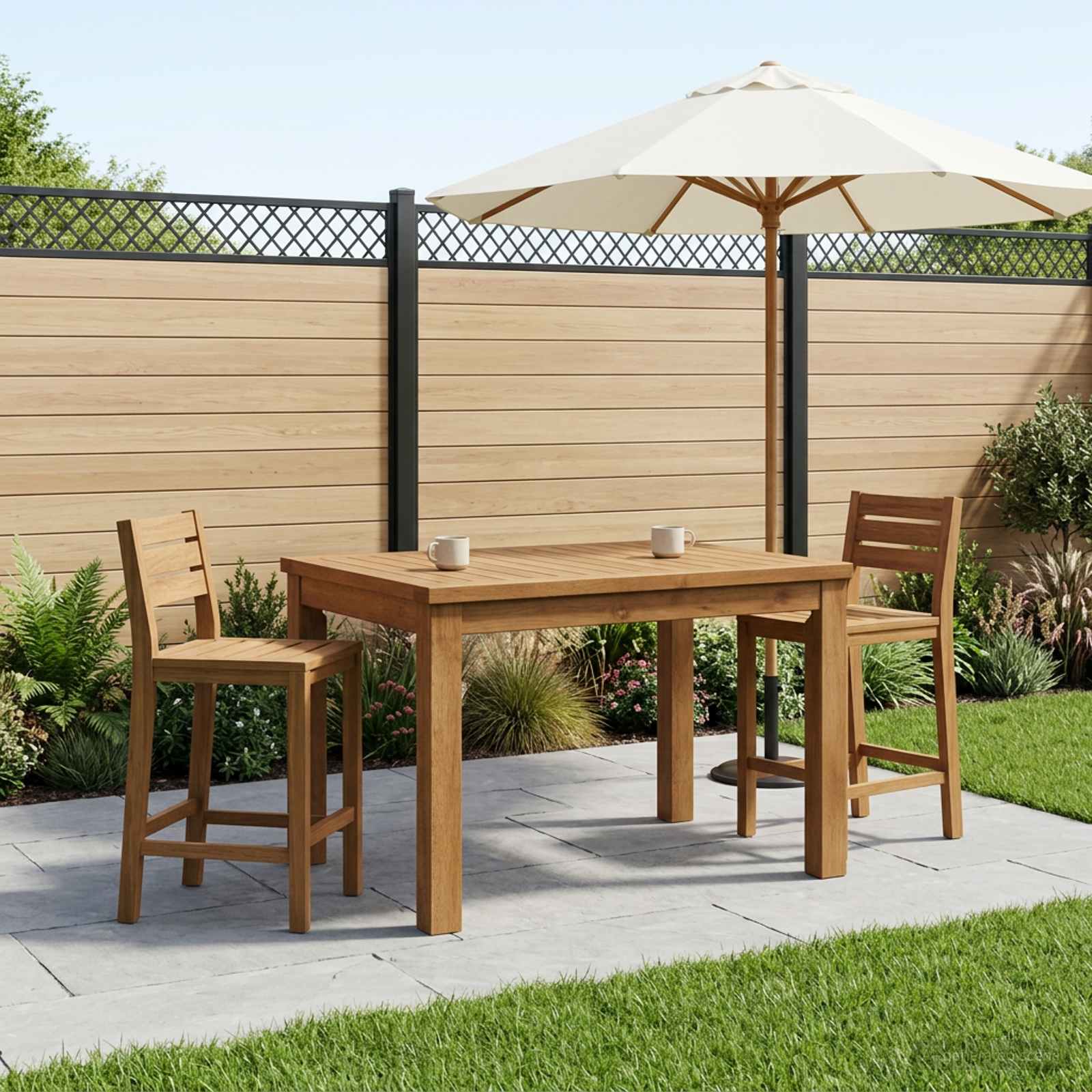 Couchtisch Natur 50 x 68,5 x 36 cm Massivholz Akazie