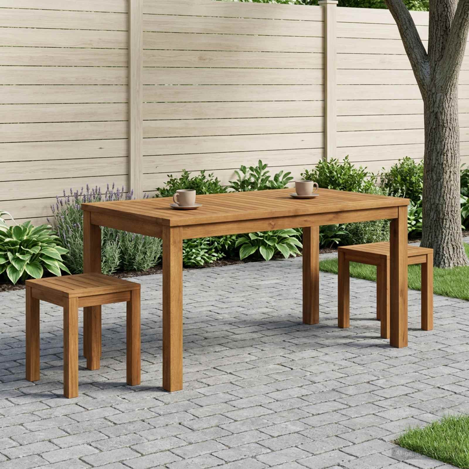 Couchtisch Natur 50 x 100,5 x 45 cm Massivholz Akazie