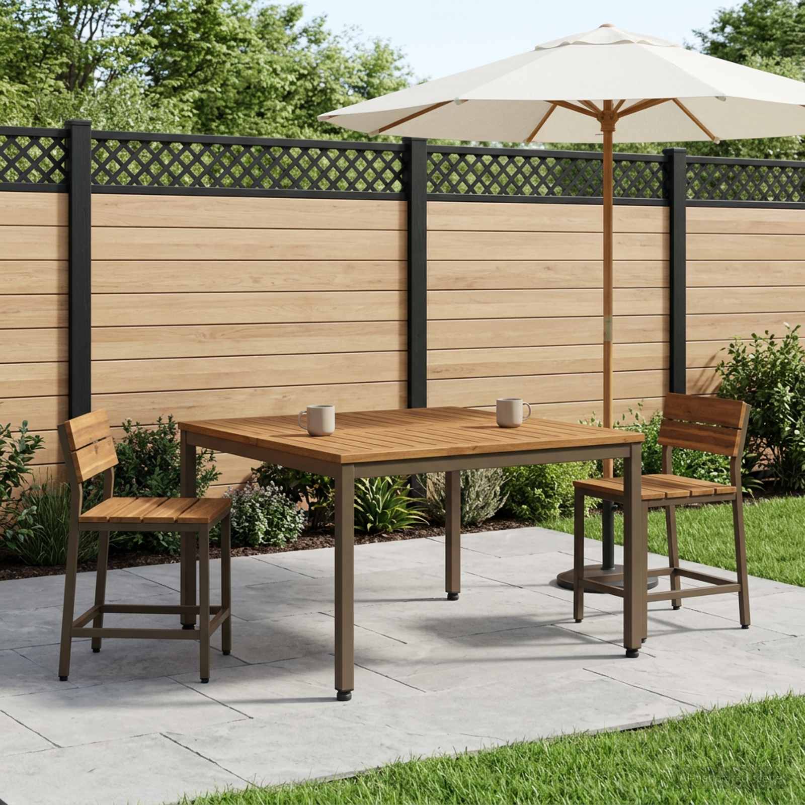 Couchtisch Natur und Kaffee 100 x 100,5 x 45 cm