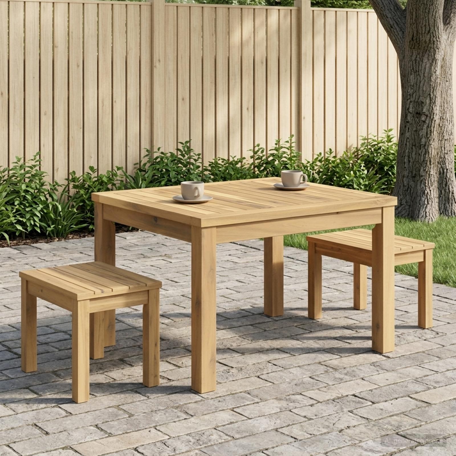 Couchtisch Weiß 50 x 60,5 x 36 cm Massivholz Akazie