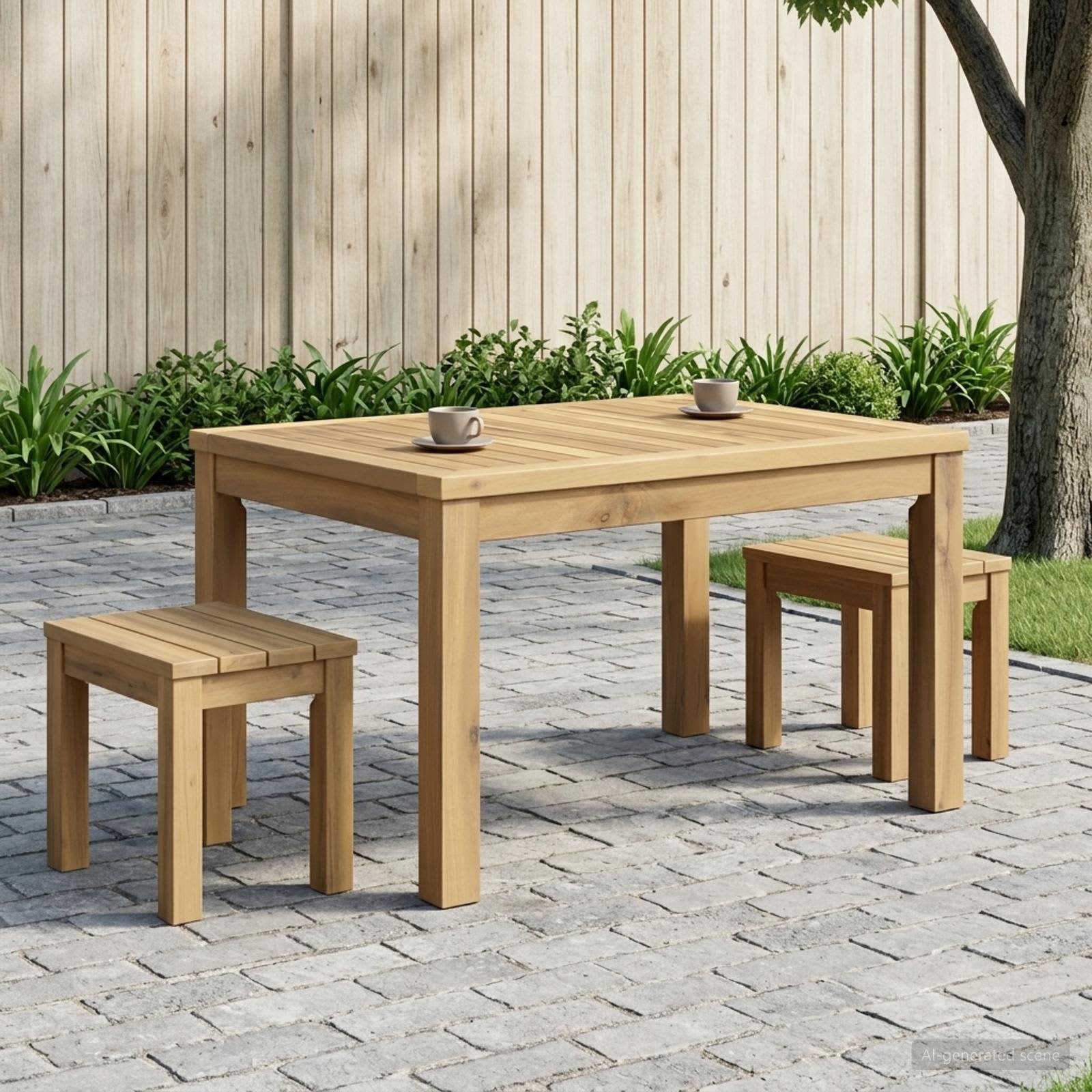 Couchtisch Weiß 50 x 68,5 x 36 cm Massivholz Akazie