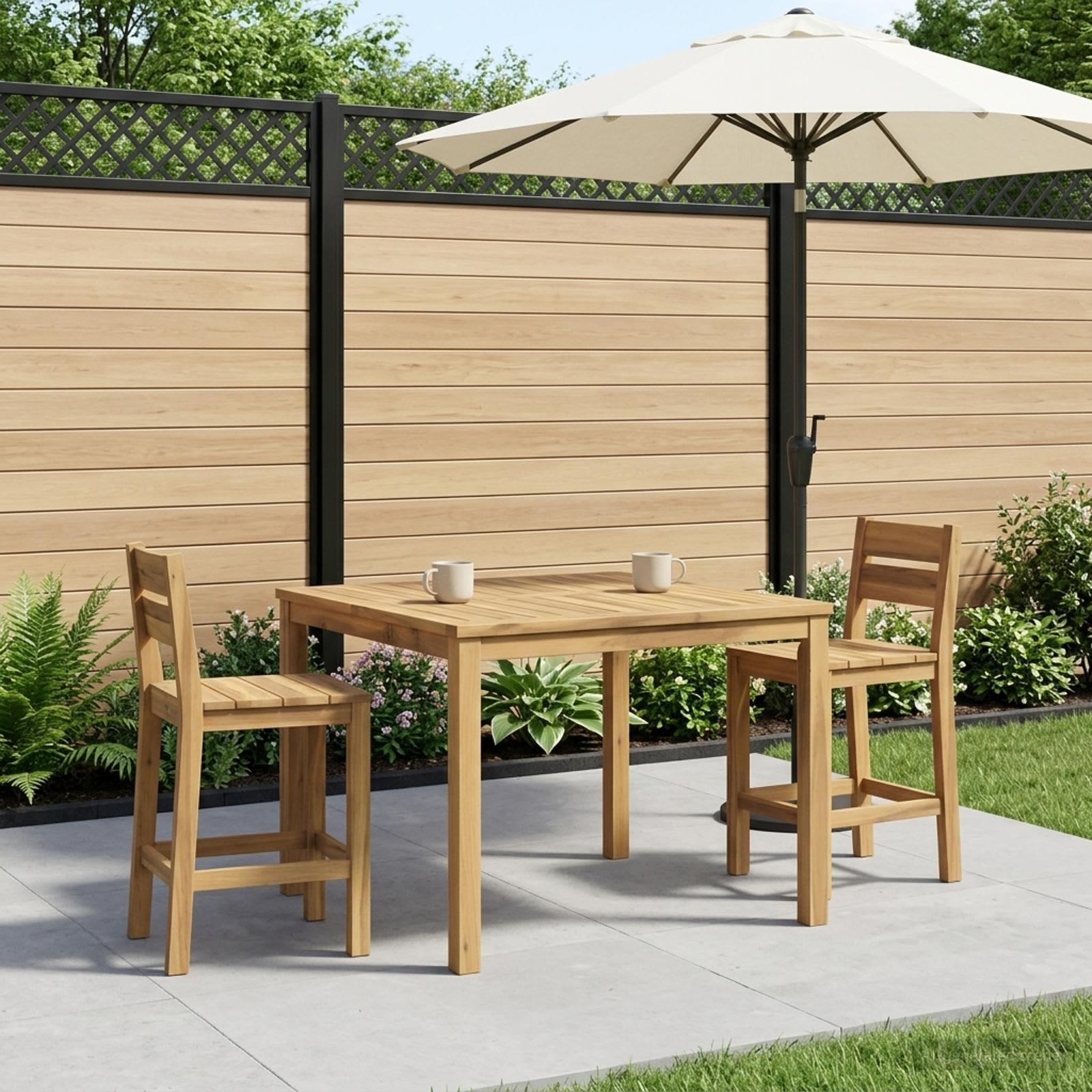Couchtisch Weiß 100 x 100,5 x 45 cm Massivholz Akazie