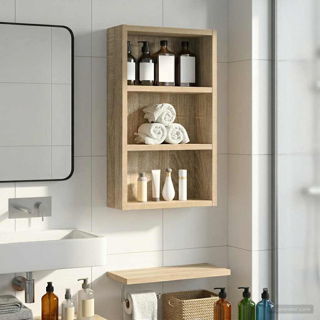 Badezimmer-Wandschrank Sonoma-Eiche 30 x 10 x 50 cm