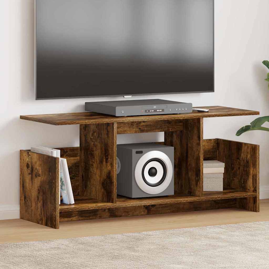TV-Ständer 102 x 35 x 45 cm Räuchereiche Holzwerkstoff