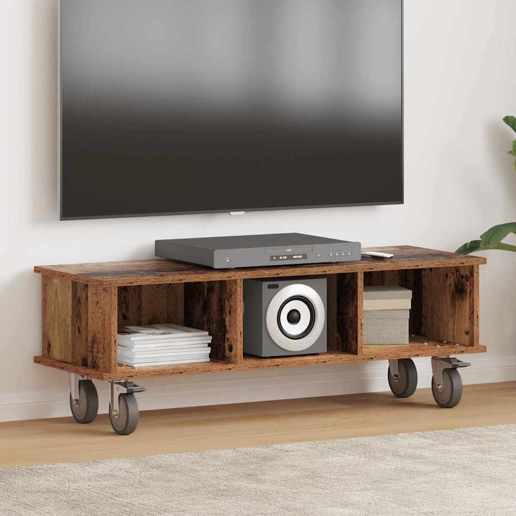 TV-Ständer 100 x 35 x 35 cm Altholz Holzwerkstoff