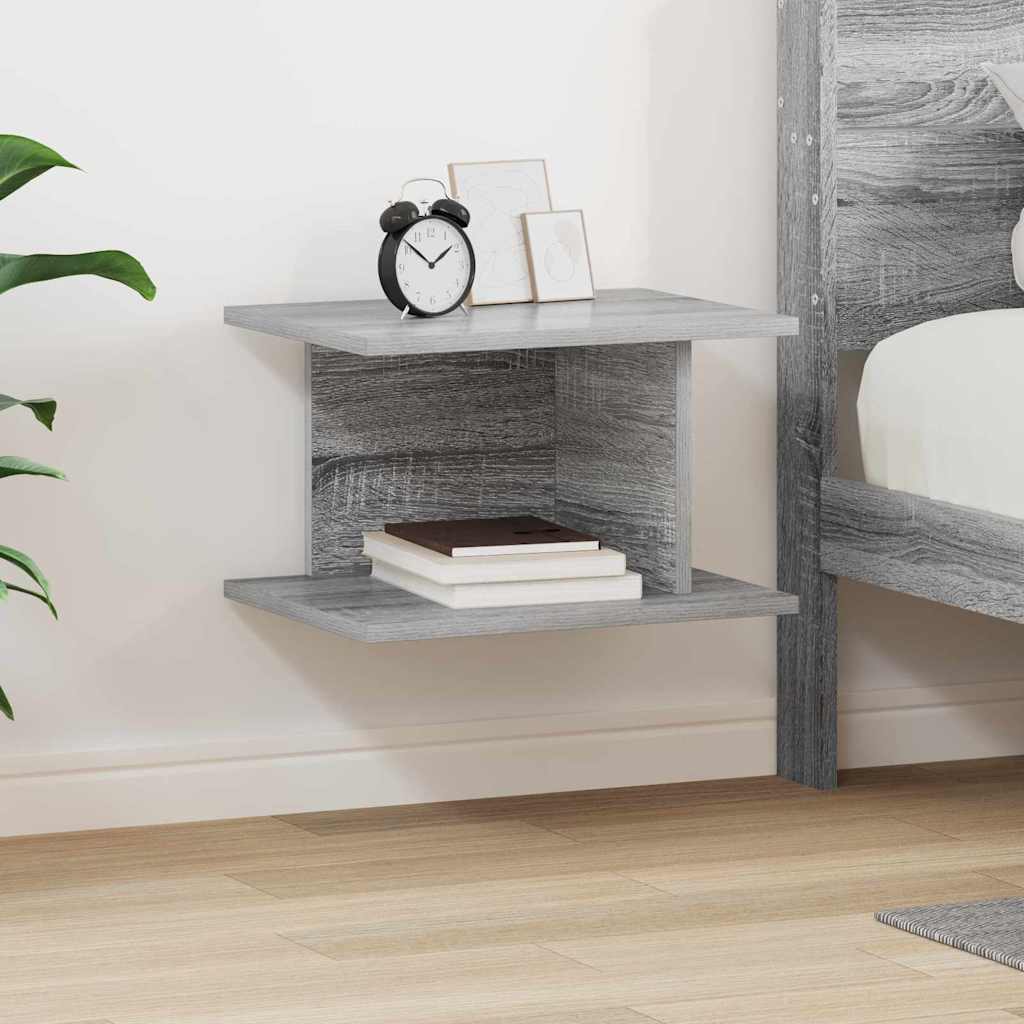 Nachttisch Graues Sonoma 40 x 30 x 25 cm Holzwerkstoff