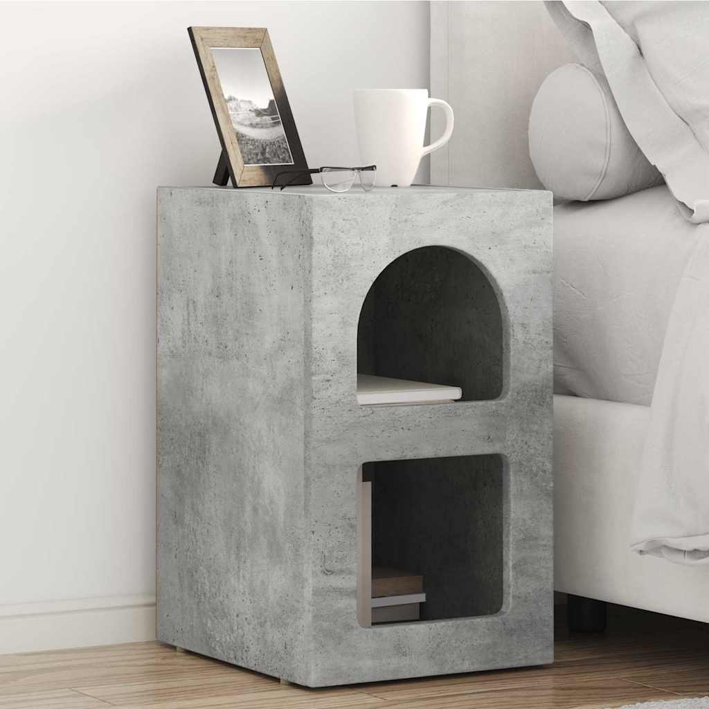 Nachttisch ELST Betongrau 29,5 x 33,5 x 50 cm Holzwerkstoff