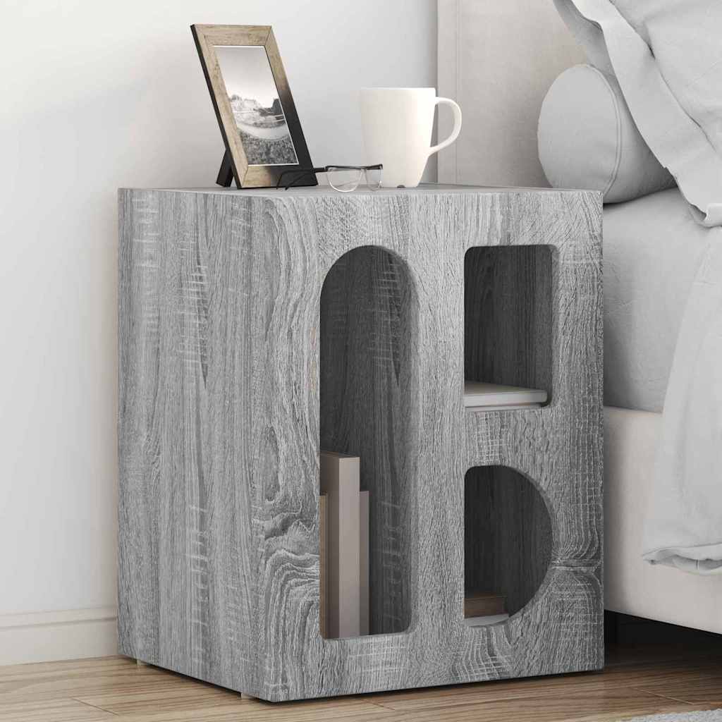 Nachttisch ELST Graues Sonoma 40 x 35 x 50 cm Holzwerkstoff